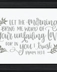 Your Unfailing Love Black Framed Print Wall Art
