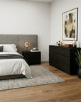 Two Piece Black Bedroom Set