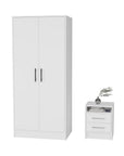 Two Piece White Bedroom Set