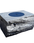 50000 BTU 40" Gray Aluminum Natural Gas Rectangular Fire Pit With Cover