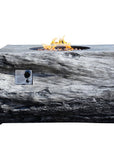 50000 BTU 40" Gray Aluminum Natural Gas Rectangular Fire Pit With Cover