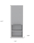12" White Wood Wall Mounted Single Door Medicine Cabinet
