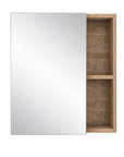 18" Natural Wood Wall Mounted Single Door Medicine Cabinet