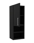12" Black Wood Wall Mounted Single Door Medicine Cabinet