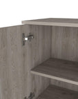 16" Light Gray Wood Wall Mounted Single Door Medicine Cabinet