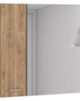 24" Natural Wood Wall Mounted Double Door Medicine Cabinet