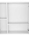 24" White Wood Wall Mounted Double Door Medicine Cabinet