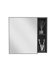 20" Black Wood Wall Mounted Single Door Medicine Cabinet
