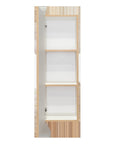 13" Natural Wood Wall Mounted Single Door Medicine Cabinet
