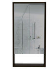 18" Black Wood Wall Mounted Single Door Medicine Cabinet