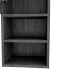 12" Smoky Black Wood Wall Mounted Single Door Medicine Cabinet