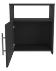 23" Black Wood Nightstand