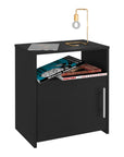 23" Black Wood Nightstand