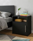 23" Black Wood Nightstand