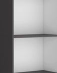 71" Gray And White Wood Four Tier Bookcase