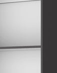 71" Gray And White Wood Four Tier Bookcase