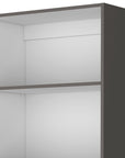 71" Gray And White Wood Five Tier Bookcase