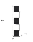 52" Black Wood Wall Mounted Corner Shelf