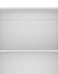 71" White Wood Four Tier Bookcase