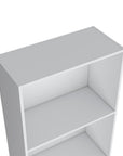 71" White Wood Four Tier Bookcase