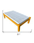 Yellow Solid Wood Twin Bed Frame