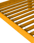 Yellow Solid Wood Twin Bed Frame