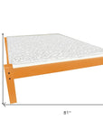 Yellow Solid Wood Full Bed Frame