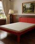 Red Solid Wood Full Bed Frame