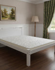 White Solid Wood Full Bed Frame