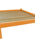 Yellow Solid Wood Queen Bed Frame