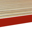 Red Solid Wood Queen Bed Frame