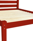 Red Solid Wood Twin Bed Frame