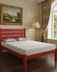 Red Solid Wood Twin Bed Frame