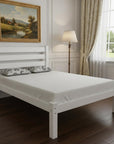 White Solid Wood Twin Bed Frame
