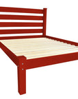 Red Solid Wood Full Bed Frame