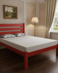 Red Solid Wood Full Bed Frame