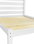White Solid Wood Full Bed Frame