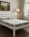 White Solid Wood Full Bed Frame