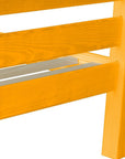 Orange Solid Wood Twin Bed Frame
