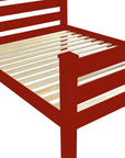 Red Solid Wood Twin Bed Frame