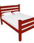 Red Solid Wood Twin Bed Frame