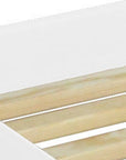 White Solid Wood Full Bed Frame