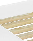 White Solid Wood Full Bed Frame