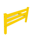 Yellow Solid Wood Queen Bed Frame