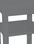 28" Gray Solid Wood Nightstand