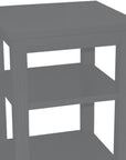 28" Gray Solid Wood Nightstand