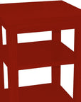 28" Red Solid Wood Nightstand