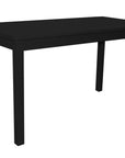 60" Black Solid Wood Dining Table