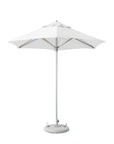 9' White Polyester Round Market Patio Umbrella