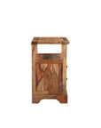 27" Brown Solid Wood Two Drawer Nightstand